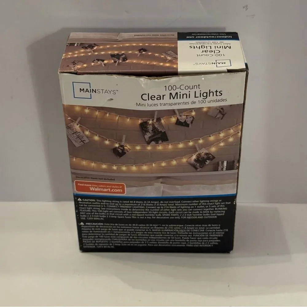 Mainstays 100-Count Clear String Lights